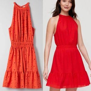 Aritzia Wilfred Effet Red Floral Mini Dress Size S